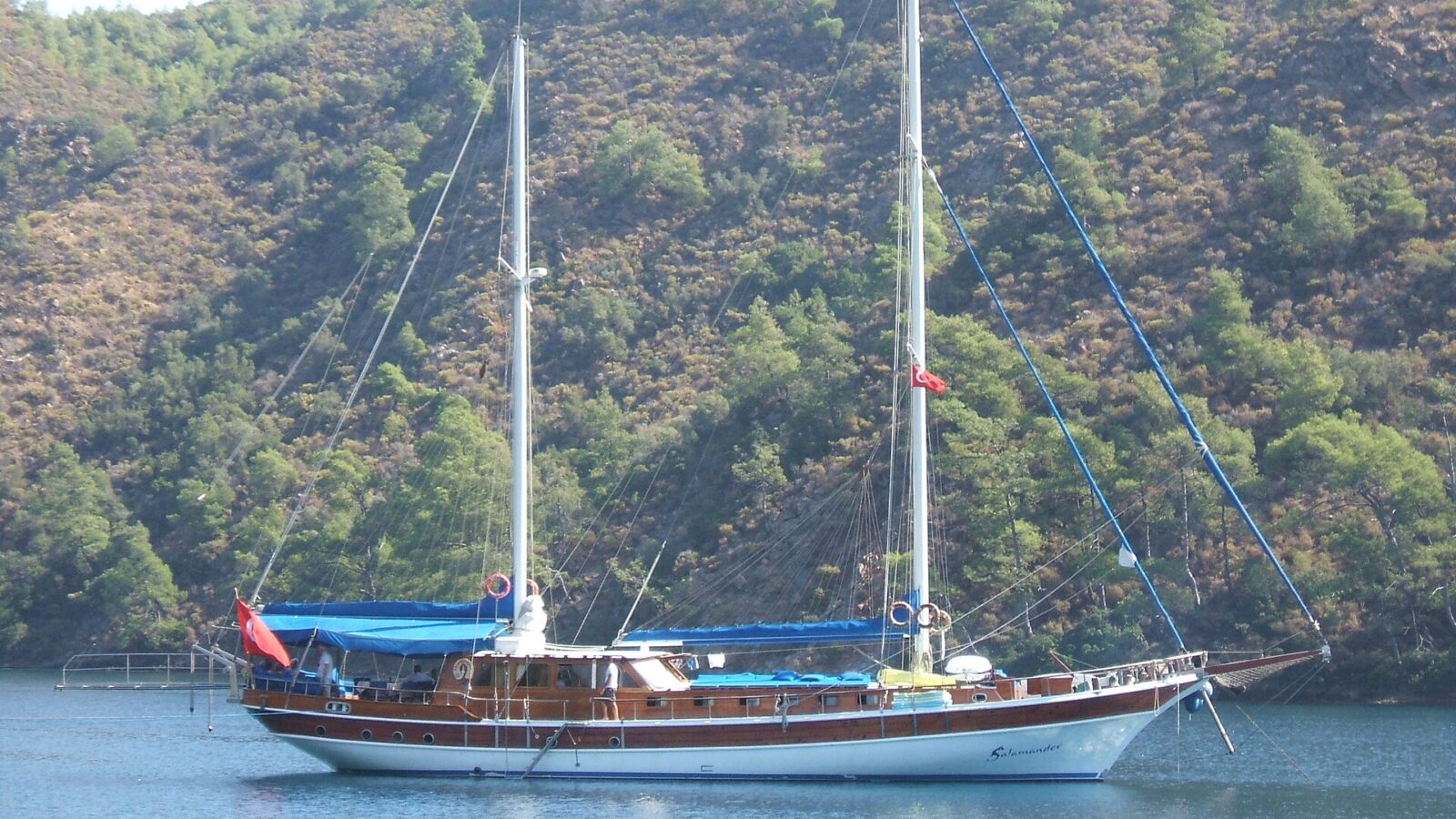 Gulet in Bodrum harbour